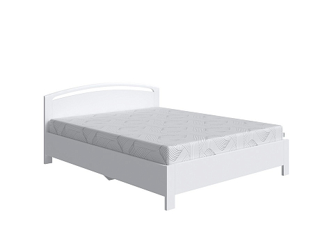 Белая двуспальная кровать Веста 1-R с подъемным механизмом - Современная кровать с изголовьем, украшенным декоративной резкой