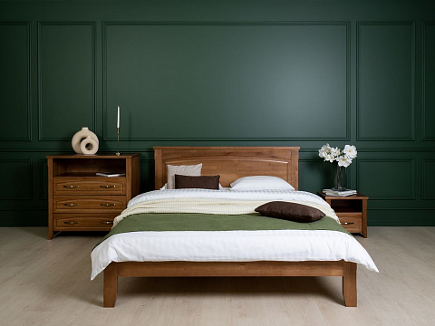 Двуспальная кровать с матрасом Marselle-тахта - Деревянная кровать со встроенным основанием